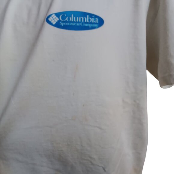 Vintage T-shirt XL Columbia Sportswear Fishing Tackle Box Distress Trash Mexico - Picture 3 of 5